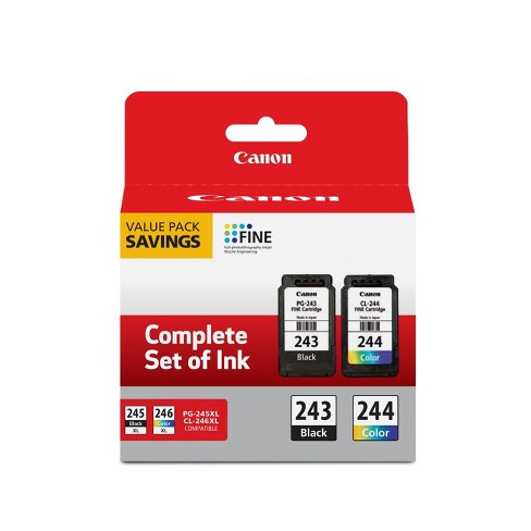 Canon Pg-243 Black 244 Color Combo 2pk Ink Cartridges - Black Tri-color (1287c006) :