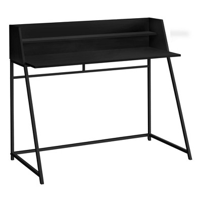 Monarch Specialties Computer Desk Home Office Laptop Storage Shelves 48InchL Work Metal Laminate Black Contemporary Modern
