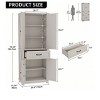 Kitchen Pantry Storage Cabinet Cupboard, Coffee Bar Cabinet, Kitchen Storage Cabinet With Drawers, Cabinet Sideboard With Adjustable Shelves - 3 of 4