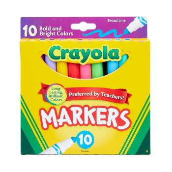Crayola Washable Markers with Retractable Tips, Clicks, School Supplies, 10  Count, Gifts for Kids