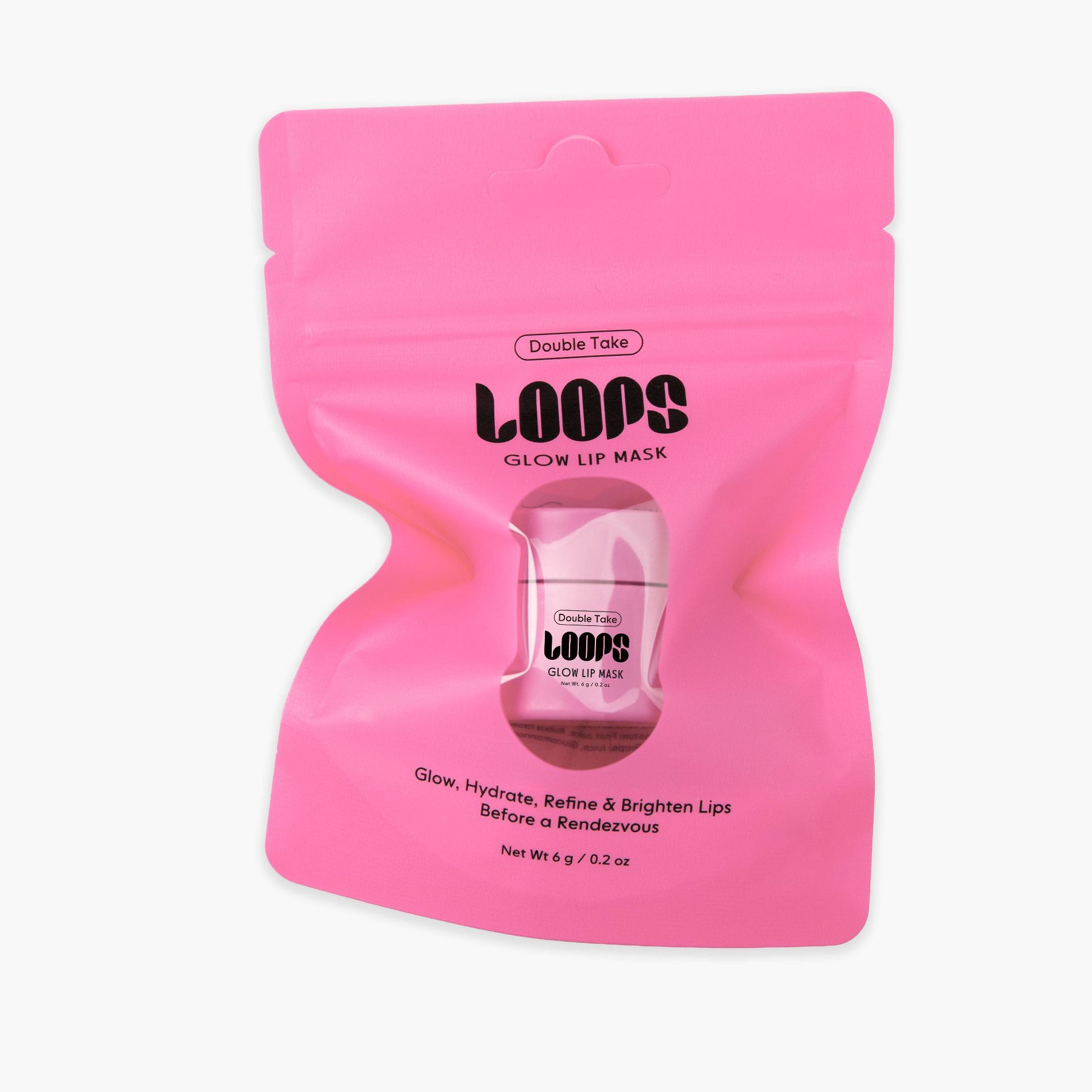 LOOPS Double Take Mini Lip Mask: Brightening, 0.2 Net Weight, 1 Pack
