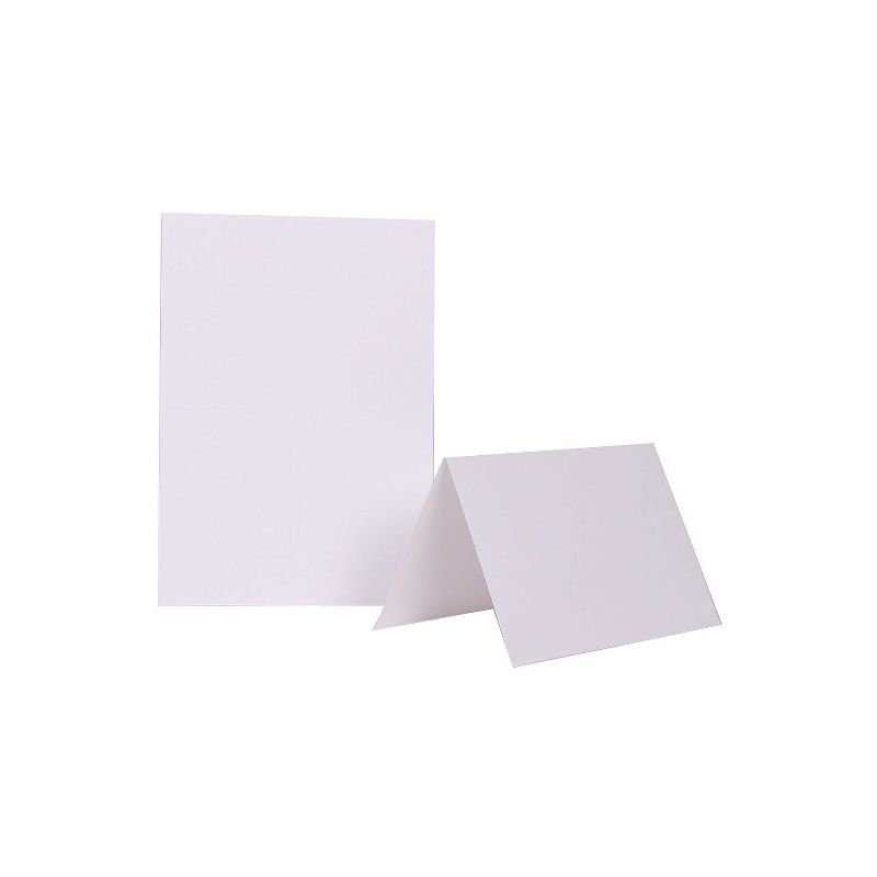JAM Paper Blank Foldover Cards A7 Size 5 x 6 5/8 White 100/Pack (309942), 1 of 2