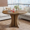 Tribesigns Round Dining Table for 4-6, 47.24-Inch Farmhouse Kitchen Table with Pedestal Base, for Dining Room,Living Room, Small Space - 4 of 4