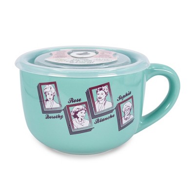 Silver Buffalo The Golden Girls Ceramic Soup Mug with Vented Lid | Holds 24  Ounces