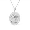 Haus of Brilliance Silver Diamond Accent Cancer Zodiac Design Pendant Necklace Medallion - 3 of 4