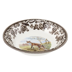 Spode Woodland Ascot Cereal Bowl, 8 Inch, Made in England from Fine Earthenware, Wild Animals - Perfect for Thanksgiving - 1 of 4