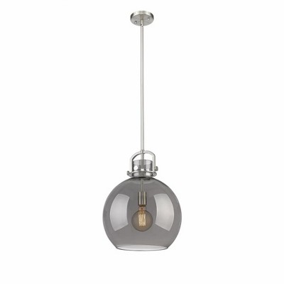 Newton Sphere - 1 Light Stem Hung Pendant In Industrial Style-19.63 Inches Tall and 14 Inches Wide