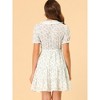 INSPIRE CHIC Women's Fit and Flare Peter Pan Collar Floral Dress - 3 of 4