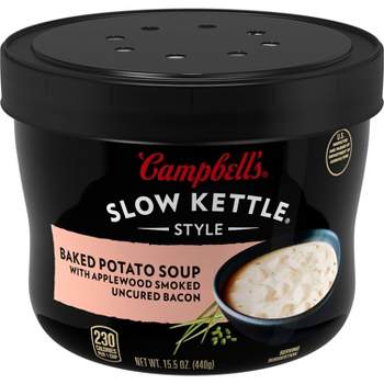Campbell's Slow Kettle Style Baked Potato with Bacon Soup Microwaveable Bowl - 15.5oz