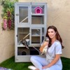 Aivituvin 5 Levels Wooden Chinchilla Ferret Cage | Chew-Resistant Habitat-AIR38-1 - 2 of 4