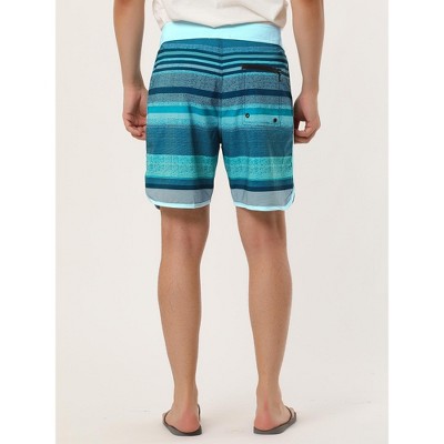 INSPIRE CHIC Men's Summer Drawstring Contrast Color Blue Swim Shorts Blue 32 — фото 5