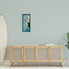 Stupell Industries Pelican Bird Over Blue Planked Pattern Animal Painting, 24" x 10" - 2 of 4