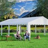 EROMMY Heavy Duty Party Tent Gazebo For Events, Weddings, Bbqs - Removable Sidewall Windows & Storage Bags Included, White - 4 of 4