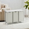 Laundry Hamper, Laundry Basket, Laundry Sorter with 3 Pull-Out and Removable Bags, Shelf, Metal Frame, 3 x 10 Gallons - 3 of 4