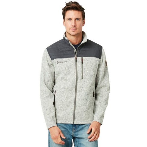 Free Country Mens Classic Fit Long Sleeve Fleece Jacket - Off-white ...
