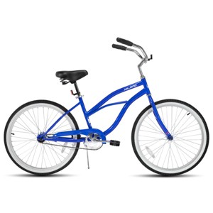 HILAND 24 26 inch Beach Cruiser Bike for Adults Women Men, Step Through City Commuter Bicycle, Black/Blue/Red - 1 of 4