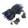 Novelty Lights 50 Light Incandescent Mini Christmas String Lights Black Wire 11 Feet - 2 of 4