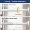 Shower Curtain Rod 30 to 76 Inches 1 Inch Stainless Steel Adjustable Spring Tension Rods No Drill Bathroom Closet Window Room - 3 of 4
