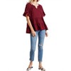 Women's Mandarin Tiered Ruffle Top - umgee - 4 of 4