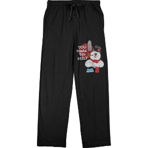 Frosty the Snowman You Make Me Melt Men's Black Graphic Sweats - 1 of 2