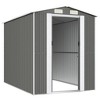 vidaXL Galvanized Steel Garden Shed, Outdoor Tool Storage with Slid Gate, Spacious Interior, Ventilated Design - Light Gray, 75.6"x107.9"x87.8" - 4 of 4
