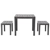 vidaXL Bistro Table Black 15.7"x27.5" Metal - 2 of 4