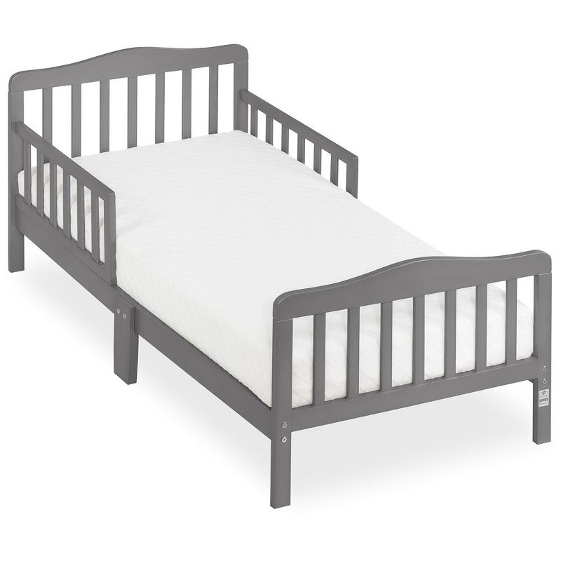 Dream On Me JPMA Certified  Memphis Classic Design Toddler Bed in Steel Gray, 1 of 10