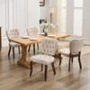 NicBex Vintage French Heart-Shaped Dining Chairs Set of 2 with Curved Wooden Legs,Velvet Tufted Upholstered Kitchen Chairs,Living Room Chairs - 3 of 4