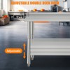 Stainless Steel Table, Heavy-Duty Metal Commercial Prep Table with Open Storage Racks for Restaurant Kitchens, Home, Hotels, Food Preparation - 2 of 4