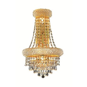 Elegant Lighting Primo 4 light Gold Wall Sconce Clear Royal Cut Crystal - 1 of 2
