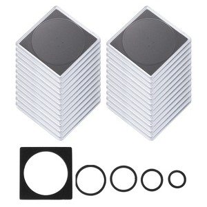 Unique Bargains Square Collector Coin Snap Holder with Foam Gasket 24 Pcs - 1 of 4