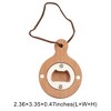 Unique Bargains Bottle Opener Magnetic Wood Round Handle Magnet Wood Light Brown 2.36"x3.35"x0.47" 1 Pcs - 3 of 4
