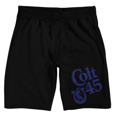 Colt 45 Blue Logo Men's Black Sleep Pajama Shorts : Target