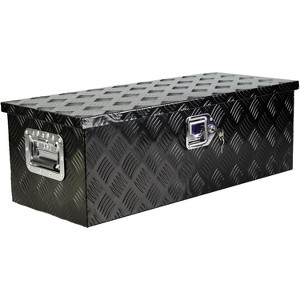 30 Inch Heavy Duty Aluminum Tool Box,Stripes Plated Trailer Tool Box, for Truck Car Pickup RV ATV Waterproof Storage Tools Organizer - 1 of 4