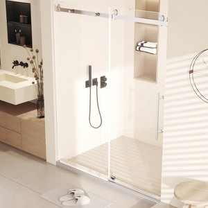 Sliding Glass Shower Door, Sliding Bathroom Door, Glass Shower Doors for Walk in Shower, Waterproof Seal&Easy Installation,10mm Tempered-Glass - 1 of 4