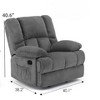 FONTOI Oversized Recliner Chair with Side Pockets and Reclininng Handle, Adjustable Lazy Sofa with Long Foot Rest for Home, Gray, 40.1"*40.6"*38.2" - 3 of 4