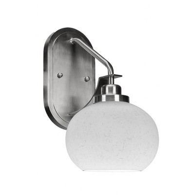Toltec Lighting Odyssey 1 - Light Sconce in  Brushed Nickel with 7" White Muslin Shade