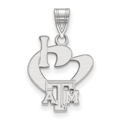 Black Bow Jewelry Sterling Silver Texas A&M Aggies NCAA Large Pendant