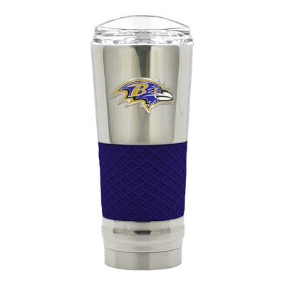 NFL Baltimore Ravens 24oz Draft Tumbler with Chrome Finish