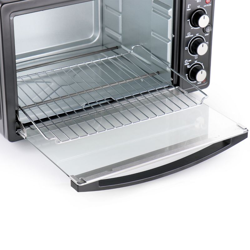 Better Chef Chef Central XL Toaster Oven and Broiler with Dual Solid Element Burners in Black, 4 of 7