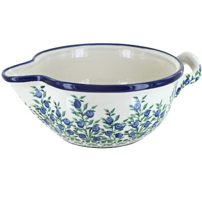 Blue Rose Polish Pottery 1252 Zaklady Batter Bowl