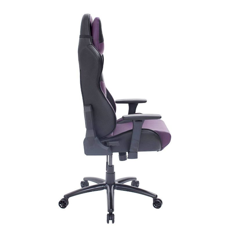 Ergonomic High Back Racer Style Video Gaming Chair Purple/Black - Techni Sport, 4 of 28