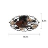 VYNXARIA Modern Low Profile Caged Ceiling Fan with Light,Stylish Gold Finish - 3 of 4