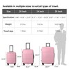 NAYSAYE Luggage ABS Hardshell Spinner Set with TSA Lock and Stylish Design for Travel, Pink, 20.87"*11.61"*30.31" - 3 of 4