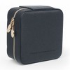 French Connection Large Travel Jewelry Box Organizer with Mirror – Faux Leather Storage for Rings, Earrings, Necklaces & Bracelets - 4 of 4