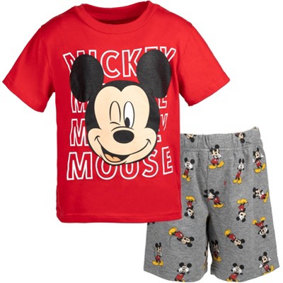 Disney Mickey Mouse T-Shirt and Shorts Outfit Set Infant to Big Kid