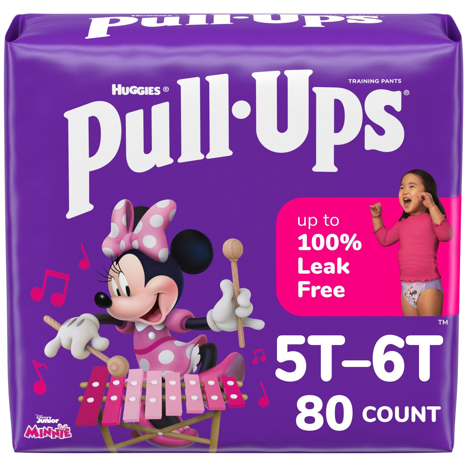 Pull-Ups Girls' Learning Designs Training Pants - Size 5T-6T  - 80ct