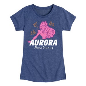 Girls' - Disney Princess - Aurora Always Dreaming Fitted Short Sleeve Graphic T-Shirt - 1 of 4