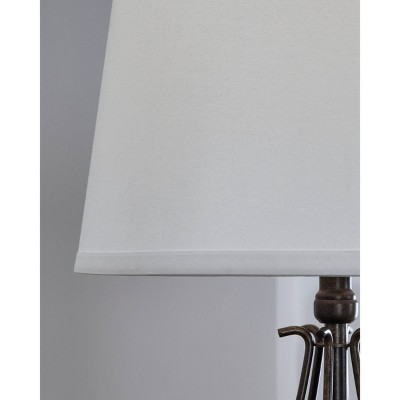 Brycestone Bronze 3-Piece Lamp Set with White Shades