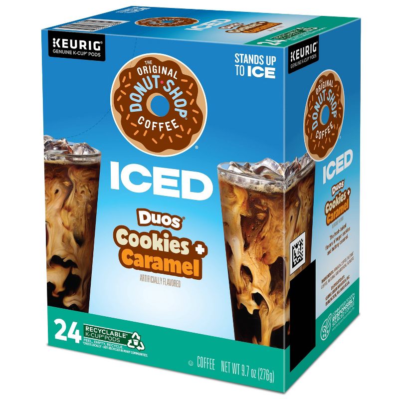 Keurig The Original Donut Shop ICED Cookies + Caramel Medium Roast K-Cup Pods - 24ct, 6 of 12